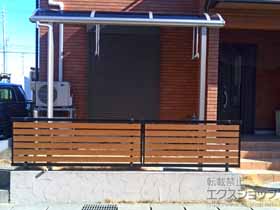 のフェンス・柵 モクアルフェンス 横板タイプ 自由柱施工 施工例