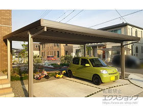 のカーポート テリオスポートIII 900 2台用 角柱4本仕様 積雪〜30cm対応 施工例