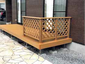 のウッドデッキ レストステージ 幕板納まり 施工例