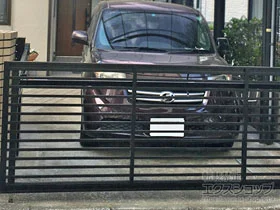 LIXIL リクシル(TOEX)のカーゲート オーバードアS1型 手動式 施工例