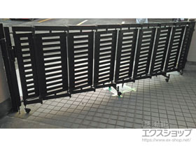 のカーゲート シャレオ伸縮5型 ノンレール 片開き 350S 施工例