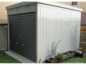 の倉庫・ガレージ バイク保管庫 土間タイプ 一般型（FXN-2230S） FXN-2230S-UG 施工例