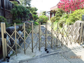 のカーゲート トリップゲート RA型 ノンレール 片開き 35S 施工例