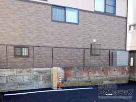 のフェンス・柵 ハイグリッドフェンス剣先2型 自在柱 施工例