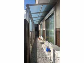 のテラス屋根 ヴェクターテラス F型 テラスタイプ 単体 積雪〜20cm対応※前面台形加工納まり 施工例