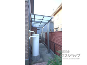 のカーポート フーゴF (フラットスタイル) 積雪〜20cm対応 *正面台形納まり 施工例