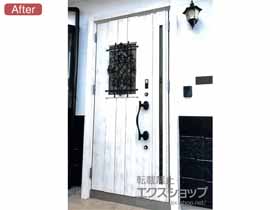 の玄関ドア リシェント 玄関ドア3 断熱K4仕様 親子仕様(ランマ無)L D41型 ※タッチキー(キー付リモコン)仕様 施工例