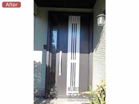 の玄関ドア リシェント 玄関ドア3 断熱K4仕様 手動 片袖仕様(ランマ無)R M84型 施工例