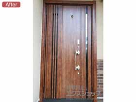 の玄関ドア リシェント 玄関ドア3 断熱K4仕様 親子仕様(ランマ無)L M83型※タッチキー(キー付リモコン)仕様 施工例