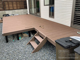 のウッドデッキ リウッドデッキ 200 ※L字 施工例