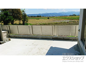 のフェンス・柵 ミエーネフェンス 目隠しルーバータイプ 自由柱施工 施工例