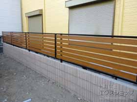 のフェンス・柵 モクアルフェンス 横板タイプ 自由柱 施工例