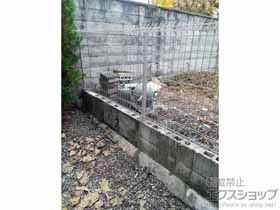 のフェンス・柵 メッシュフェンス G10-R 自由柱 施工例