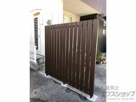 のフェンス・柵 リレーリア フェンス4N型 マテリアルカラー 間仕切柱施工 施工例