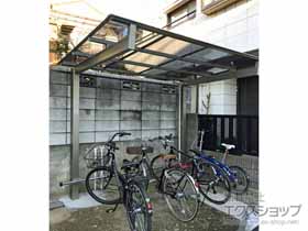 のサイクルポート・駐輪場 ニューマイリッシュミニ 通常勾配 前上がり 施工例