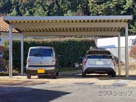 のカーポート テリオスポートIII 3000 2台用 角柱4本仕様 積雪〜100cm対応 施工例