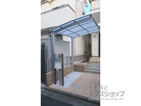 のサイクルポート・駐輪場 フーゴRミニ (ラウンドスタイル) 積雪〜20cm対応 施工例