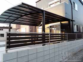 のフェンス・柵 ルシアスフェンスF04型 横半目隠し 自由柱 施工例