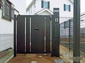 のフェンス・柵 イーネットフェンス1F型 自由柱タイプ 施工例