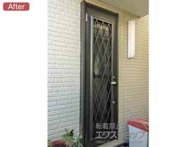 の玄関ドア リシェント勝手口ドア PG仕様 ランマ無L C型 施工例