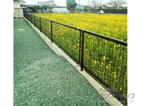 のフェンス・柵 アルメッシュフェンス1型 フリーポールタイプ 施工例