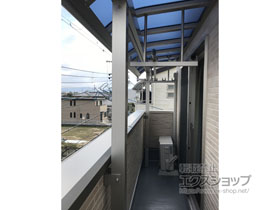 のバルコニー・ベランダ屋根 プレシオステラス R型 1500 屋根タイプ 単体 積雪〜50cm対応 施工例