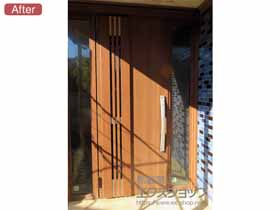 の玄関ドア リシェント 玄関ドア3 断熱K4仕様 手動 両袖仕様(ランマ無)L M83型 施工例