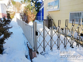 のフェンス・柵 ミエッタフェンス 防犯たて格子タイプ 自由柱施工 施工例