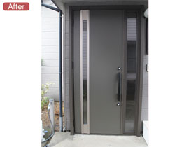 の玄関ドア リシェント 玄関ドア3 断熱K4仕様 手動 片袖仕様(ランマ無)L M78型 施工例