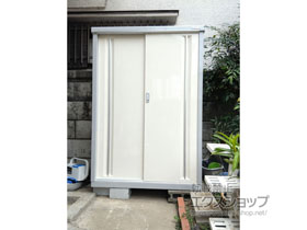 の物置・屋外倉庫 シンプリー 一般型 1100×515×1603 MJX-115D-Ｐ-FW 施工例