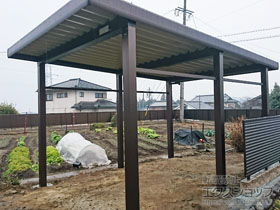 のカーポート ジーポートneo Bタイプ 角柱6本柱 積雪〜100cm対応 施工例