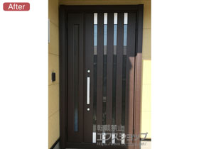 の玄関ドア リシェント 玄関ドア3 アルミ仕様 手動 親子仕様(ランマ無)R M11N型 施工例