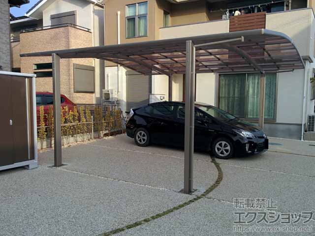 のカーポート ネスカR (ラウンドスタイル) ワイド 積雪〜20cm対応 施工例