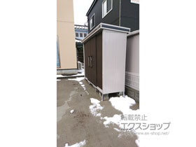 の物置・屋外倉庫 エルモ 積雪型 2920×820×2122 LMDS-2908-DW 施工例