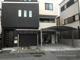 のサイクルポート・駐輪場 フーゴRミニ (ラウンドスタイル) 積雪〜20cm対応 施工例