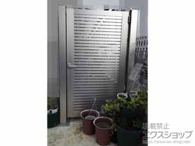 門扉 シンプレオ門扉3型 横太格子 片開き 高尺タイプ 門柱使用 施工例