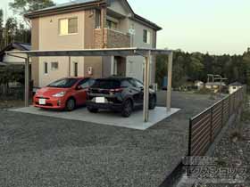 のカーポート エフルージュ ツイン 積雪〜20cm対応 施工例