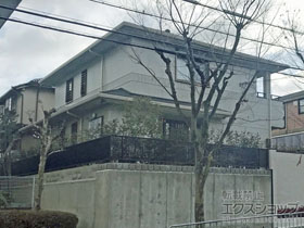 のフェンス・柵 シンプレオフェンス2型 縦格子 自由柱施工 施工例