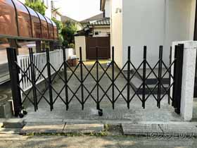 のカーゲート トリップゲート RA型 ノンレール 片開き 30S 施工例