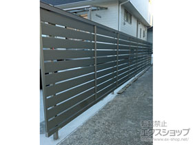 のフェンス・柵 セレビューフェンス R3型 フリーポールタイプ 自在柱 施工例