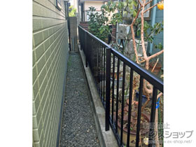 のフェンス・柵 ミエッタフェンス 防犯たて格子タイプ 自由柱施工 施工例
