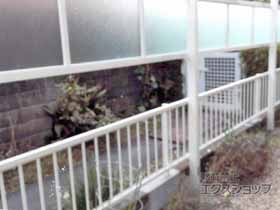 のフェンス・柵 ライシスフェンス P型 ポリカーボネート アルミ多段柱使用（パネル1段） 施工例