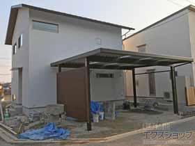 のカーポート レオンポートneo 2台用 角柱4本仕様 積雪〜50cm対応 施工例