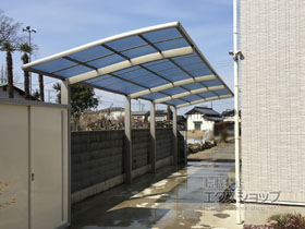 のカーポート ネスカR (ラウンドスタイル) 縦連棟 積雪〜20cm対応 施工例