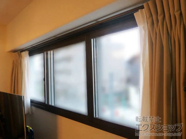 YKKAPの内窓（二重窓・二重サッシ） プラマードU 引違い窓 3枚建 突合せタイプ(外内内仕様) 施工例