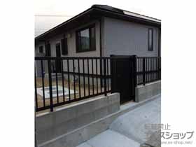 の門扉 クレディ門扉 2型 たて細格子 片開き　門柱使用 施工例