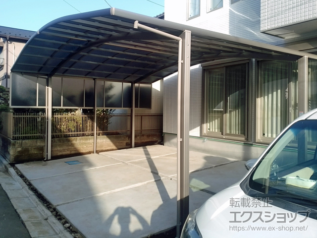 のカーポート ネスカR (ラウンドスタイル) ワイド 積雪〜20cm対応 施工例