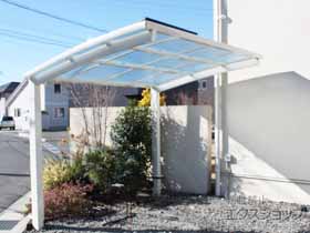 のサイクルポート・駐輪場 ネスカRミニ (ラウンドスタイル) 積雪〜20cm対応 施工例