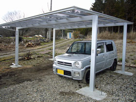 のカーポート ソリッドポート ワイド 積雪〜20cm対応 施工例