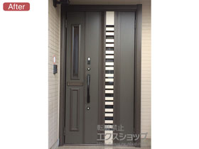 の玄関ドア リシェントII 断熱 K3仕様 親子仕様(ランマ無)R E90型※タッチキー(モコン)仕様 施工例